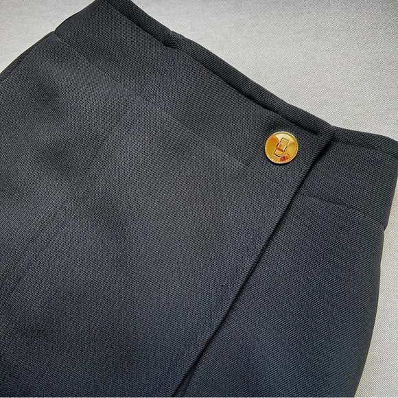 Givenchy Gold Clasp Wrap Slit Skirt - Picture 6 of 12